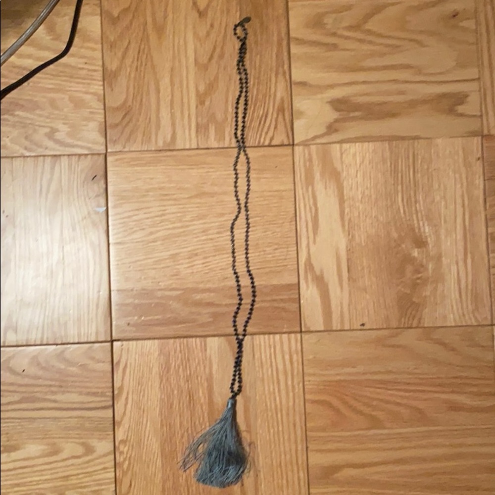 Crystal and feather necklace